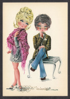 096539/ Couple D'amoureux, Le Tailleur Et Son Mannequin, Illustrateur Oliva - San Valentino