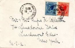 MONACO -- MONTE CARLO -- Enveloppe -- Timbres 25 C.et 1 F.25 Prince Louis II Pour New York (U.S.A.) - Used Stamps