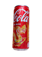 2024 Vietnam Coca Cola New Year Dragon 1 Classic 320ml Empty Cans Open Small Holes Bottom - Cans