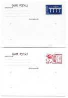 (Timbres). France. Carte Postale Entiers Postaux X4 - Konvolute: Ganzsachen & PAP