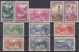 TIMBRE ANDORRE JOLI LOT DE PAYSAGES DES ANNEES 30 OBLITERATIONS CHOISIES - COTE + DE 100 € - Usati