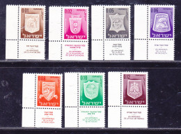 ISRAEL N°  271 à 277 ** MNH Neufs Sans Charnière, TB (D6285) Armoiries De Villes - 1965-67 - Unused Stamps (with Tabs)
