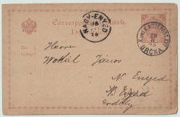 BOSNIE-HERZÉGOVINE / BOSNIA 1895 2kr Postal Card Used K.u.K. MILIT POST XVII / BRCKA To NAGY-ENYED, Hungary - Bosnie-Herzegovine