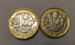 2 Pièces De One Pound Bimetallique Gde BRETAGNE 2017 - 1 Pond