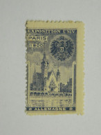 Vignette Exposition Universelle Paris 1900 Allemagne Violet - Bleu - Erinnophilie