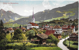 KERNS ► Alte Dorfstrasse Von Sarnen Her Mit Hotel Burgfluh Anno 1913 - Kerns