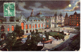 MONACO -- MONTE CARLO -- CPA à La Lune --  Le Casino Et L' Hôtel De Paris -  Effet De Nuit - Casino