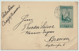 BOSNIE-HERZÉGOVINE / BOSNIA 1913 5h Postal Card Used ORASJE To BREMEN, Germany - Bosnia Erzegovina