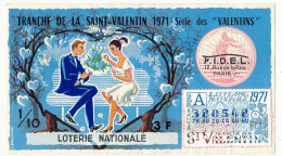 FRANCE - Loterie Nationale - Tranche Spéciale Saint Valentin - FIDEL - 1/10ème 1971 - Billetes De Lotería