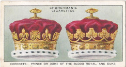 42 Coronets - Churchman Cigarette Card  - Coronation Series 1935 - Churchman