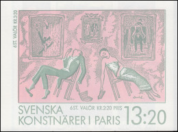 Markenheftchen 132 Schwedische Künstler In Paris - Gemälde, ** - Unclassified