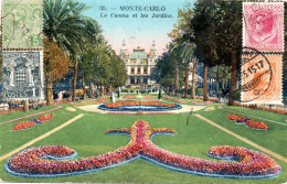 MONACO -- MONTE CARLO -- CPA -- Le Casino Et Les Jardins -- Affranchissement Plaisant - Casino