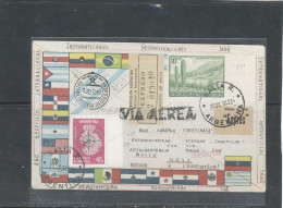 ARGENTINE - POLAIRE -N°550 +N°591 /LSC EXPRESS PAR AVION POUR L'ANTARTIQUE RUSSE-Obl CàD SALTA -R DU 20-DIC -58 - Storia Postale