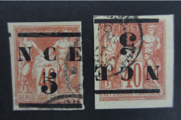 Nelle CALEDONIE N°6/6a. Oblit. TTB  COTE 80 EUROS    VOIR SCANS - Unused Stamps