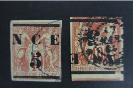 Nelle CALEDONIE N°6/6a. Oblit. TTB  COTE 80 EUROS    VOIR SCANS - Unused Stamps