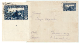 BOSNIE-HERZÉGOVINE / BOSNIA Ca.1910 Mi.36U Imperf. Marginal 25h On Cover OSTRELJ To BRANNENBURG, Bavaria - Bosnien-Herzegowina