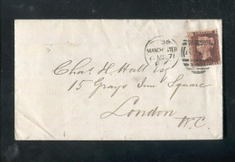 "GROSSBRITANIEN" 1871, "One Penny" (Platte 113) Auf Brief Stempel "MABCHESTER" (7309) - Cartas