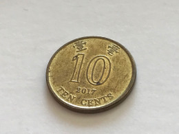 Münze Münzen Umlaufmünze Hongkong 10 Cents 2017 - Hongkong