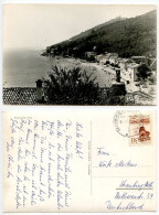 Yugoslavia 1967 RPPC Postcard Mošćenička Draga (Croatia) - Scenic View Of Beach; 30p Litostroy Turbine Factory Stamp - Jugoslavia