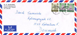 Thailand Air Mail Cover Sent To Denmark - Thailand