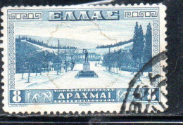 GREECE GRECIA HELLAS 1934 APPROACH TO ATHENS STADIUM 8d USED USATO OBLITERE' - Gebruikt