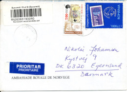 Romania Registered Cover Sent To Denmark 1-2-2005 - Briefe U. Dokumente