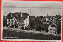 AUVERNIER Café Restaurant Hôtel Bellevue, Auto, Tanksäule - Auvernier