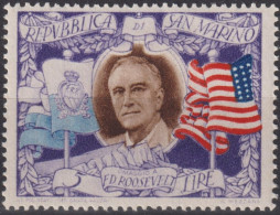 1947 San Marino ** Mi:SM 358, Sn:SM 257C, Yt:SM 281, Roosevelt, Franklin D. - Ongebruikt