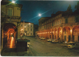 FERMO - PIAZZA DEL POPOLO - NOTTURNO - EDICOLA GIORNALI - INSEGNA "TELEFUNKEN" - AUTO D'EPOCA CARS VOITURES - Fermo