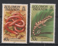 SOLOMON ISL. - 1983 - N°YT. 479 à 480 - Reptiles - Neuf Luxe ** / MNH / Postfrisch - Islas Salomón (1978-...)