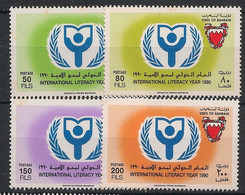 BAHRAIN - 1990 - N°YT. 408 à 411 - Alphabétisation - Neuf Luxe ** / MNH / Postfrisch - Bahrain (1965-...)