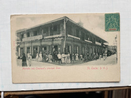 Cpa Sainte Lucie Lucia Minvielle And Chastanet S Store Gros Plan Magasin Guyane - Santa Lucia