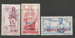 WALLIS ET FUTUNA N° 87 à 89 Série Complète NEUF** LUXE SANS CHARNIERE  / Hingeless  / MNH - Unused Stamps