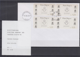 Norwegen 1999 ATM Postemblem Satz 3,60-4,20-5,00-6,00 Mit AQ 2.6.2000 Blanco-Bf. - Timbres De Distributeurs [ATM]