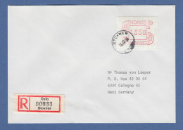 Norwegen 1986 FRAMA-ATM Mi.-Nr. 3.2b Wert 1350 Auf R-FDC O STOVNER 16.10.86 -> D - Timbres De Distributeurs [ATM]