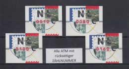 Niederlande ATM Mi-Nr. 2.2 Typ NAGLER Satz 10-80-100-160 Mit ZN, ET-O AMERSFOORT - Sonstige & Ohne Zuordnung