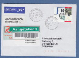 Niederlande ATM Mi.-Nr. 2.3 Typ HYTECH Wert 1250 Auf R-Brief Nach D, O GOUDA - Otros & Sin Clasificación