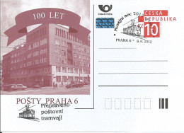 CDV C Czech Republic Centenary Of The Post Office Of Prague 6 2012 Tramway Cancel - Tranvie