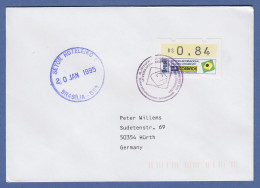 Brasilien ATM Frankfurter Buchmesse 1994 Mi.-Nr. 6 Wert 0,84 Auf Gel. Brief  Bl - Franking Labels