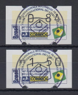 Brasilien ATM Frankfurter Buchmesse 1994 , Mi.-Nr. 6, Kurzsatz 0,84 - 1,50 RS O - Franking Labels