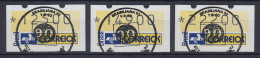 Brasilien Klüssendorf-ATM 1993 Postemblem Mi-Nr 4 Satz 12500-14900-22200 ET-O - Affrancature Meccaniche/Frama