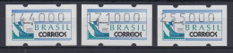 Brasilien Klüssendorf-ATM 1993 BRASILIANA Mi-Nr 5 Satz 144000-171000-255000 ** - Vignettes D'affranchissement (Frama)