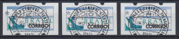Brasilien Klüssendorf-ATM 1993 BRASILIANA Mi-Nr 5 Satz 30200-35800-53400 ET-O - Frankeervignetten (Frama)