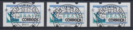 Brasilien Klüssendorf-ATM 1993 BRASILIANA Mi-Nr 5 Satz 22000-26100-39000 ET-O - Frankeervignetten (Frama)