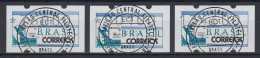 Brasilien Klüssendorf-ATM 1993 BRASILIANA Mi-Nr 5 Satz 76000-90100-134600 ET-O - Franking Labels