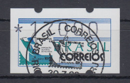 Brasilien ATM BRASILIANA'93, Mi.-Nr. 5, Wertstufe 17000 Cr. Mit PLF XXI  ET-O - Franking Labels