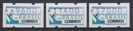 Brasilien ATM BRASILIANA'93 Mi.-Nr. 5  Satz 3 Werte **  Alle Mit PLF XXI   !! - Franking Labels