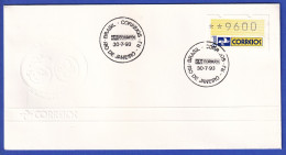 Brasilien 1993 ATM Postemblem Wert 9600 Auf Offiz. FDC Mit So-O 30.7.93 - Franking Labels