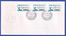 Brasilien ATM BRASILIANA'93 Satz 30200-35800-53400 Auf FDC Mit O 1.11.93 - Frankeervignetten (Frama)