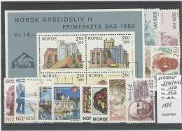 NORVÈGE - N°898 /916 N** - 1986- - Unused Stamps